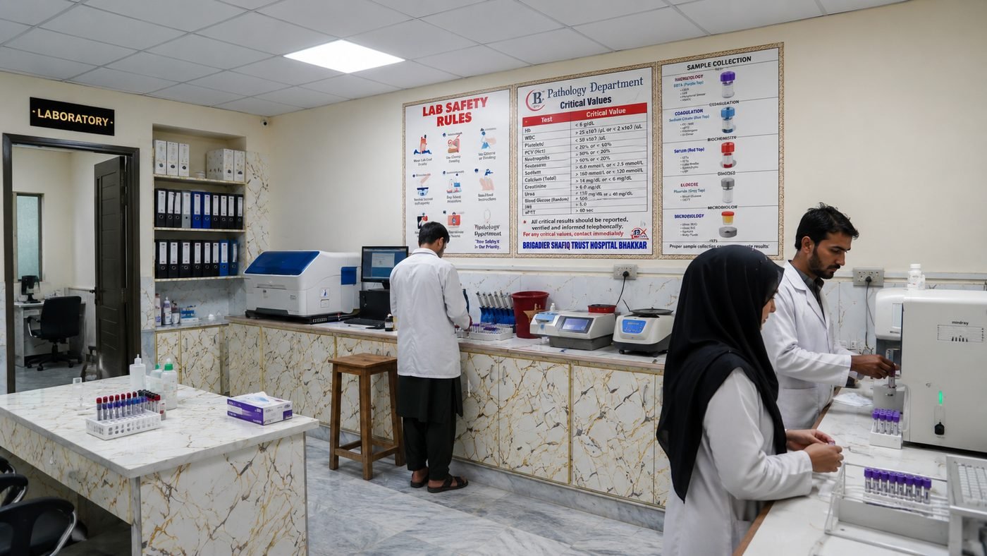 Photo of the hospital diagnostic laboratory