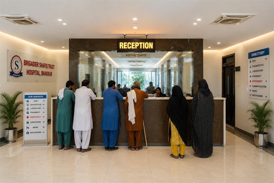Photo of the Reception at Brigadier Shafiq Hospital