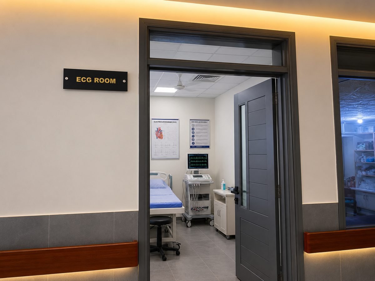 Photo of the ECG Room at Brigadier Shafiq Hospital